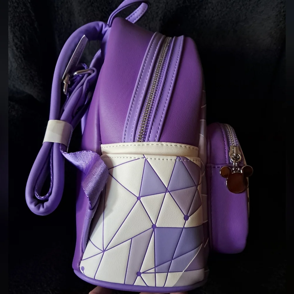 Disney Purple Wall Loungefly Mini Backpack - Picture 2 of 4